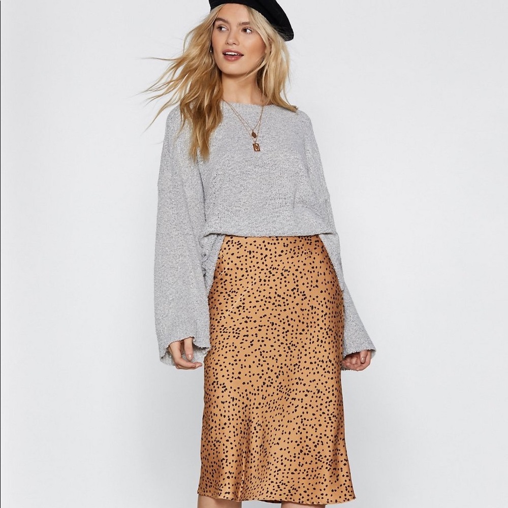 Satin Midi Skirt